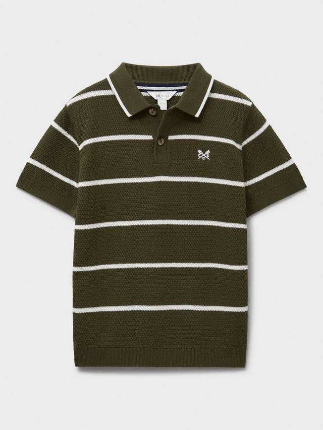 

Детская полосатая хлопковая поло Crew Clothing