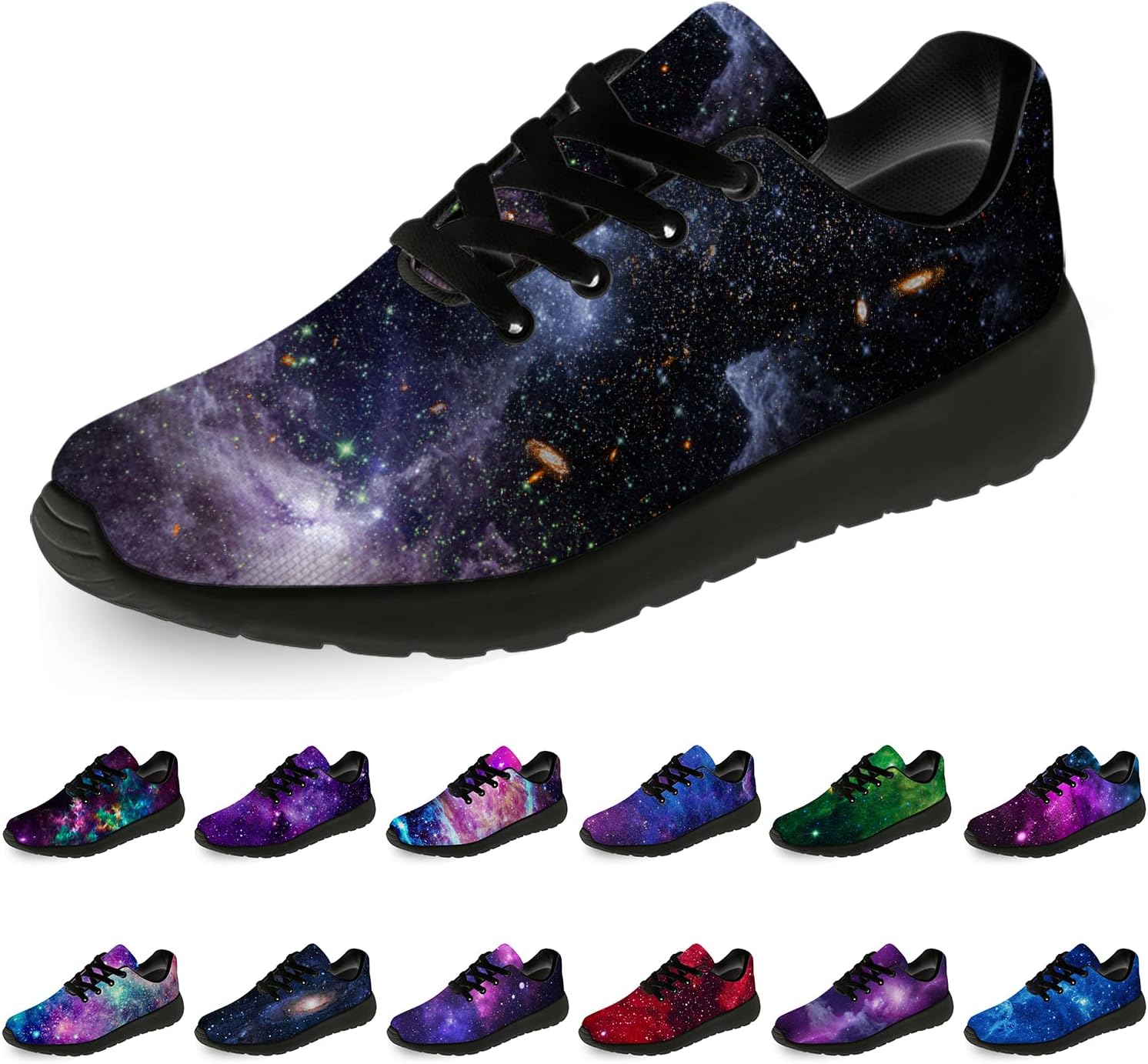 

Кроссовки Horethy Galaxy для женщин и мужчин, беговые кроссовки, дышащие кроссовки для ходьбы и тенниса, космические кроссовки, подарки, мультиколор