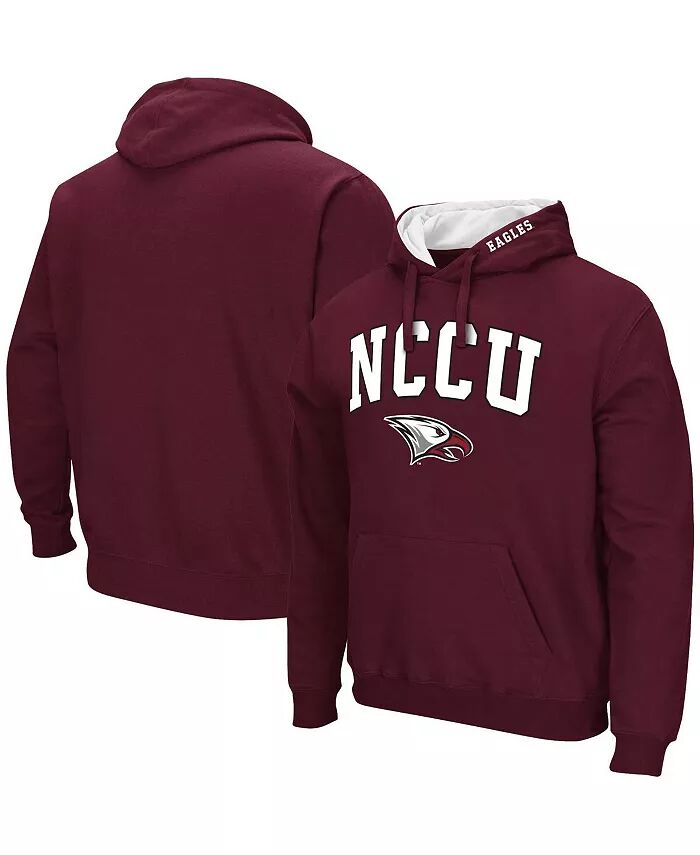 

Мужская темно-бордовая толстовка с капюшоном North Carolina Central Eagles Arch & Logo Colosseum