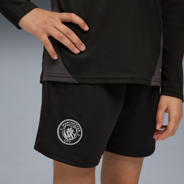 Футбольные шорты для больших детей Manchester City Puma, черный — фото 2
