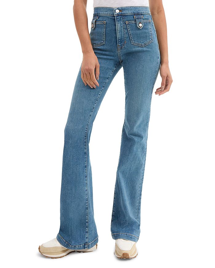 

Брюки Beverly High Rise Skinny Flare в цвете Enough Said Veronica Beard, синий
