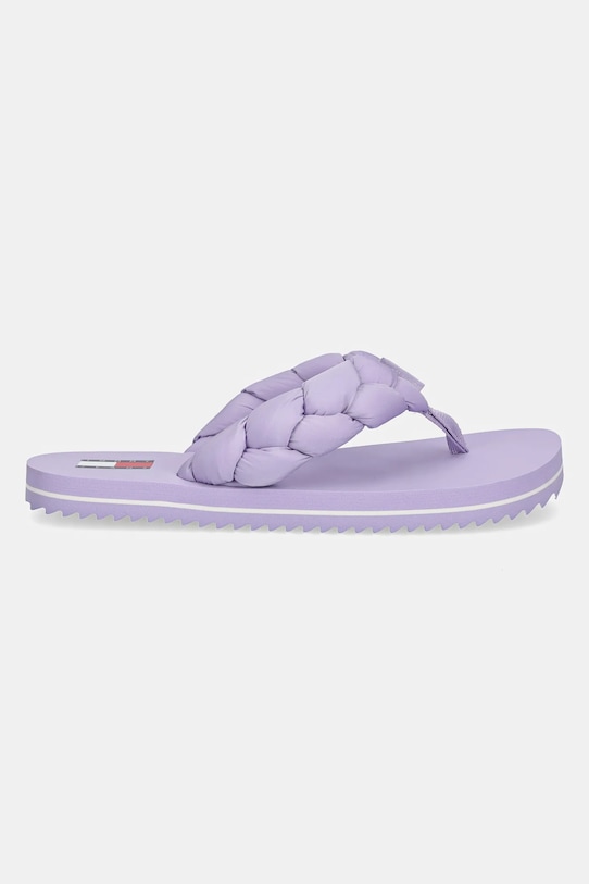 Шлепки BRAIDED THONG BEACH SANDAL Tommy Jeans, фиолетовый — фото 2