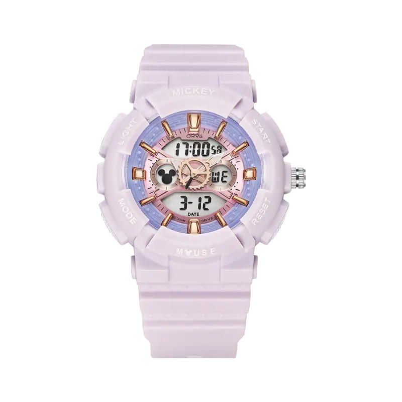 

Disney Часы Mickey Series Electronic+Quartz Movement TPU Strap Watch Unisex Gray Dial