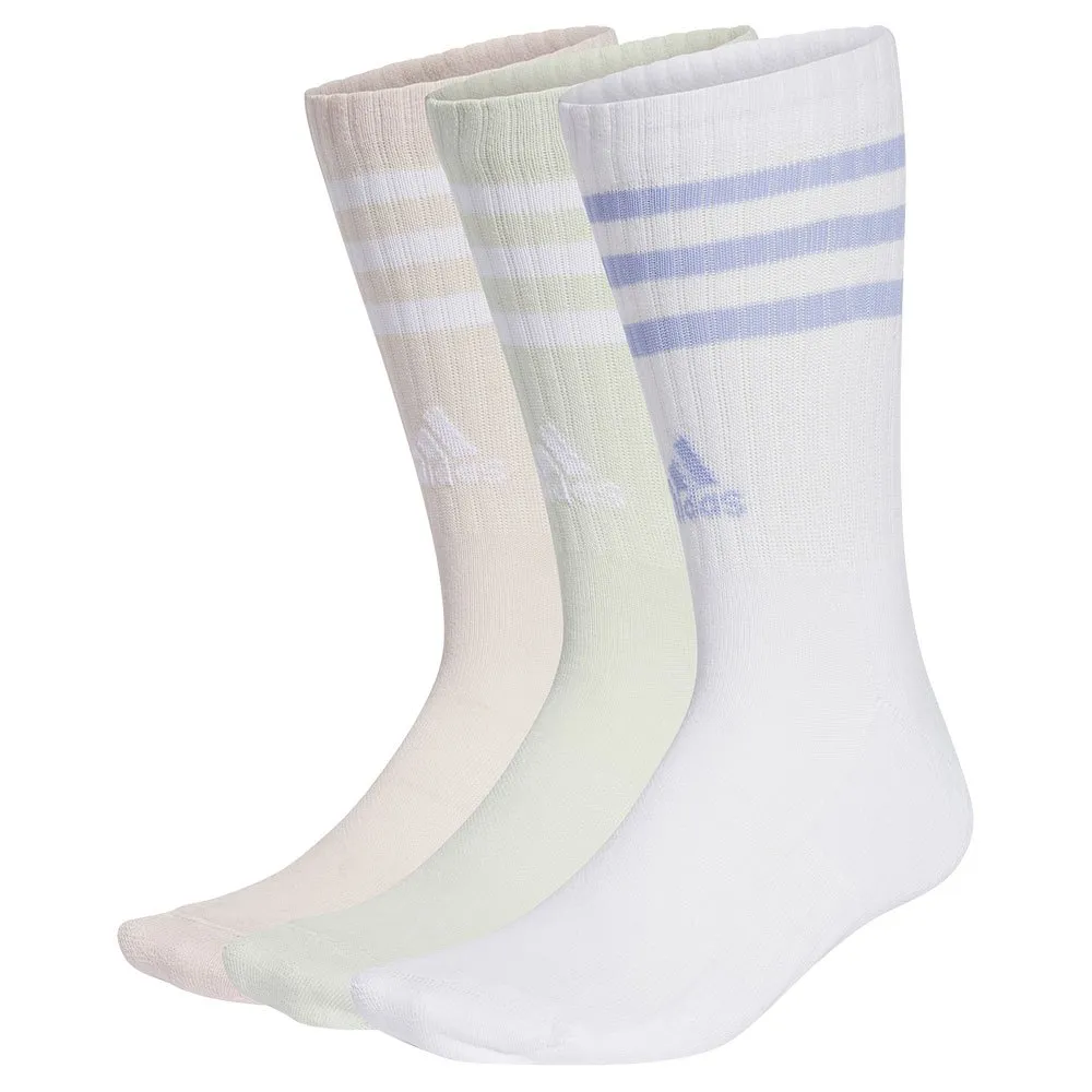 

Носки adidas Cushioned 3 Stripes crew 3 pairs, белый/розовый