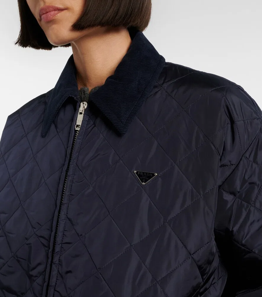 Стеганая куртка Re-Nylon Prada, синий — фото 4