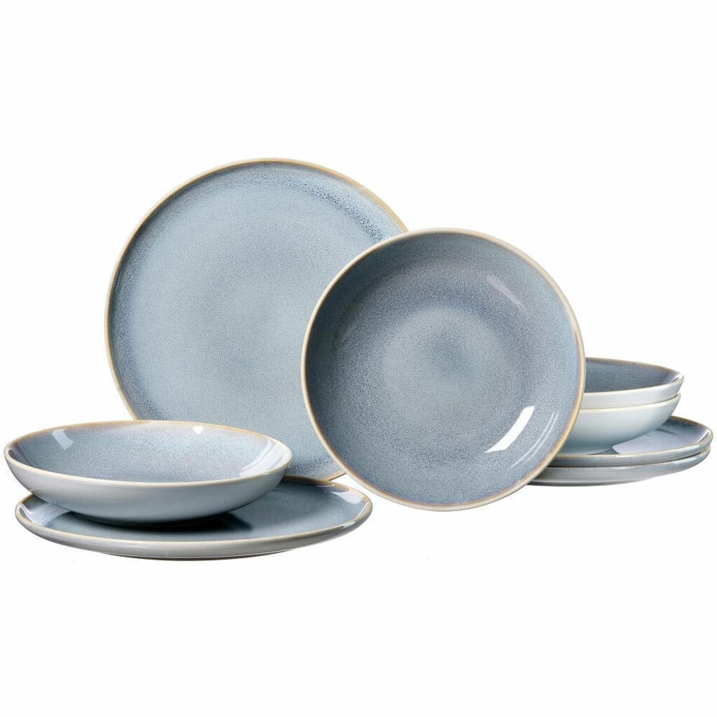 

Ritzenhoff & Breker Skagen Stone обеденный сервиз, 8 предметов, набор посуды, сервиз, фарфор, серо-синий, 318326