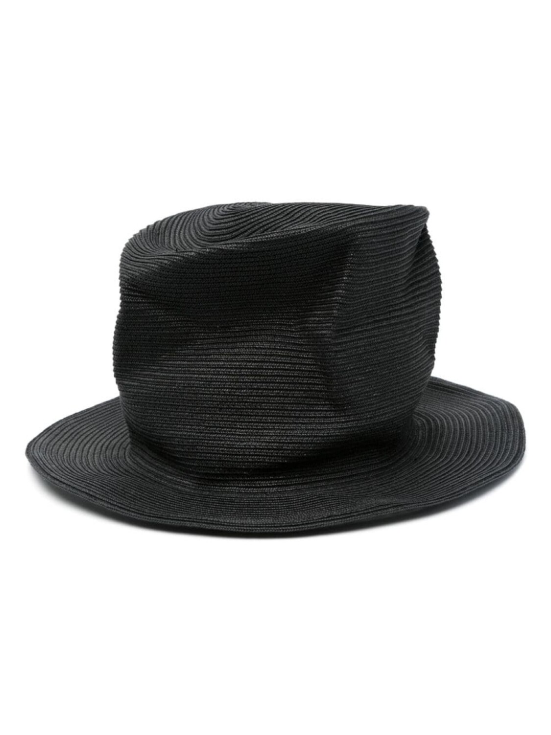 

Yohji Yamamoto плетеная шляпа трилби, черный