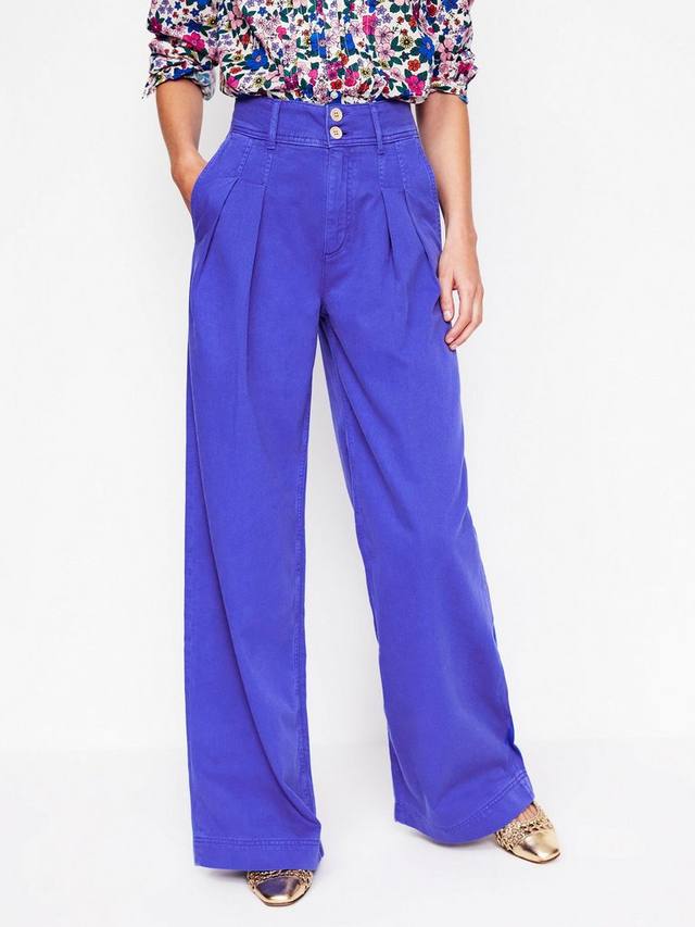 

Широкие брюки из бромптона Boden, цвет Bright Blue