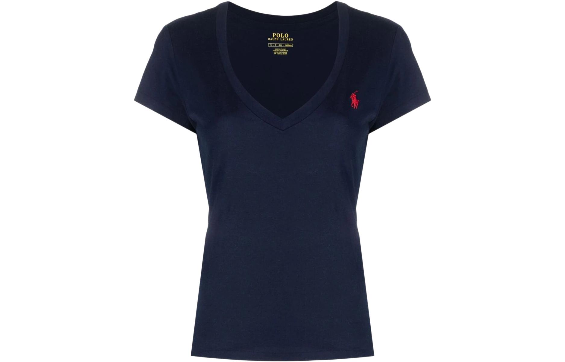 Polo Ralph Lauren Женская футболка морского синего цвета — фото 3