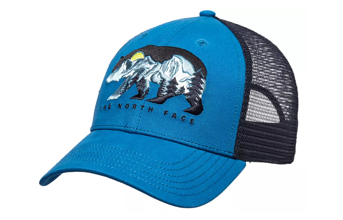 

Бейсболка из полиэстера унисекс синяя THE NORTH FACE