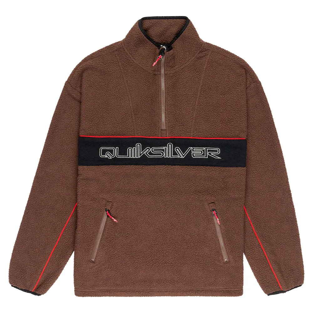 

Флис Quiksilver Omni half zip, коричневый
