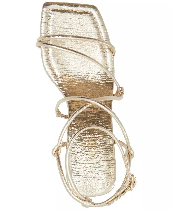 Женские классические босоножки Harmonni на блочном каблуке с ремешками ALDO, золото — фото 4