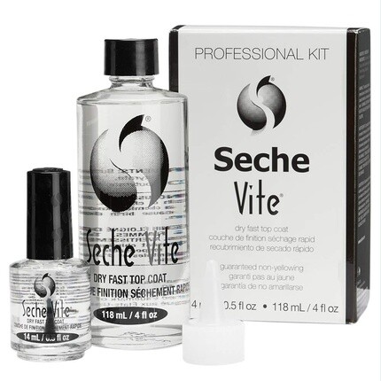 

Vite Dry Fast Top Coat 14 мл со сменным наполнением и воронкой 118 мл, Seche