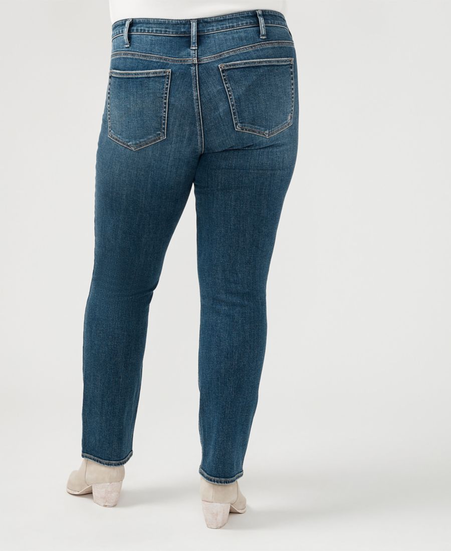 Джинсы прямого кроя средней посадки от Most Wanted больших размеров Silver Jeans Co, Indigo — фото 2