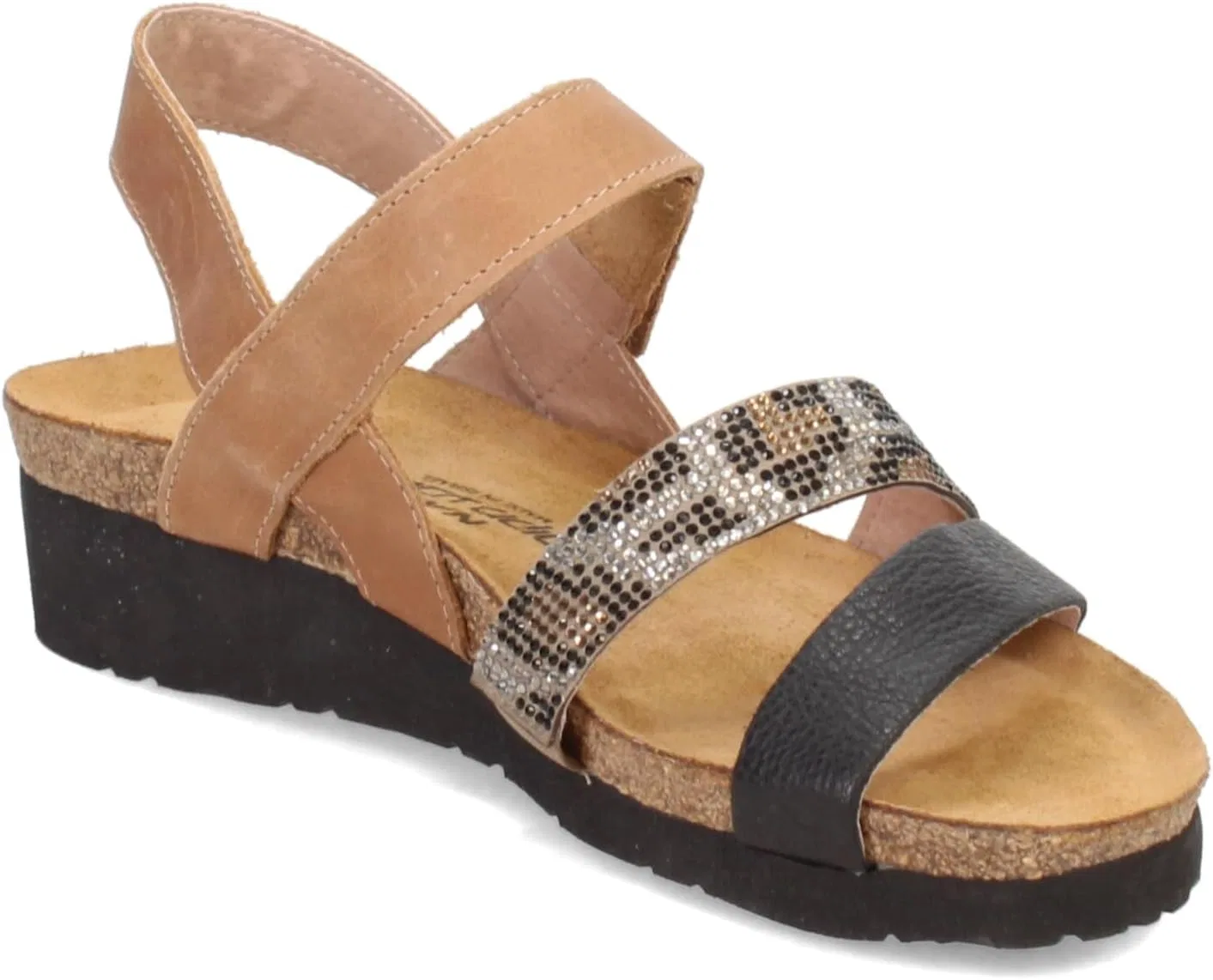 Сандалии NAOT, Latte Brown Lthr/Soft Brown Lthr W/Brown/Cheetah Rivets ...
