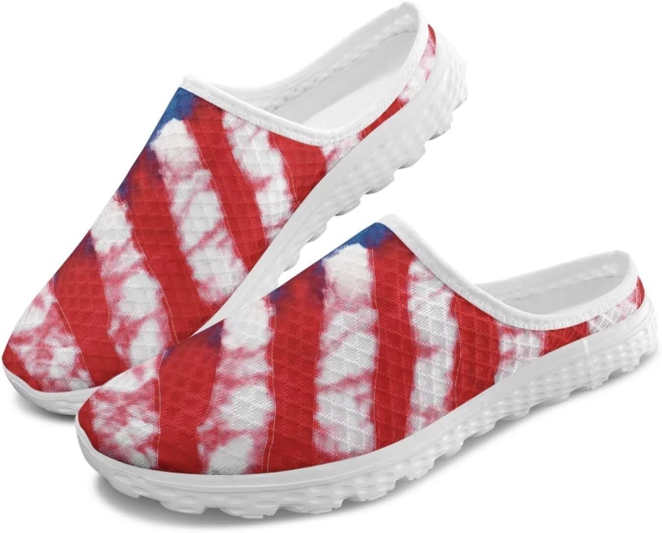 

Женские легкие тапочки с сетчатым верхом и закрытым носком, удобные для ленивого ношения, модные кроссовки для прогулок Tomeusey, Usa Flag Painting