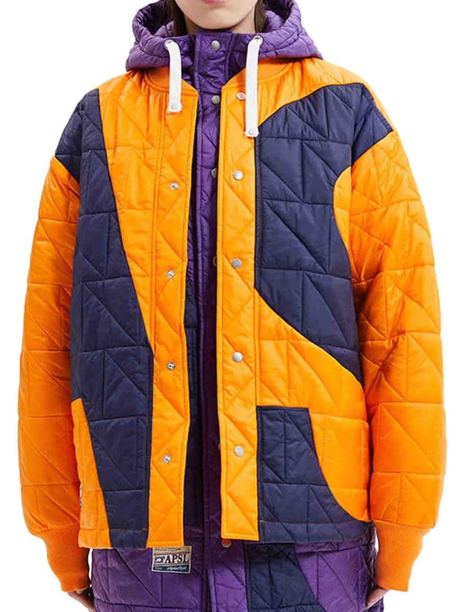 

Стеганая куртка с капюшоном Jarvis Colorblock AlphaStyle, оранжевый
