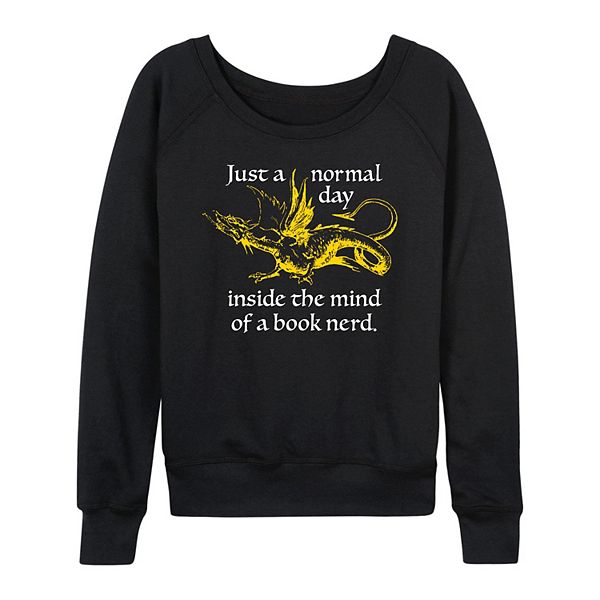 

Женская футболка с длинным рукавом just a normal day inside the mind of book nerd french terry Licensed Character, Black, Черный, Женская футболка с длинным рукавом just a normal day inside the mind of book nerd french terry Licensed Character, Black