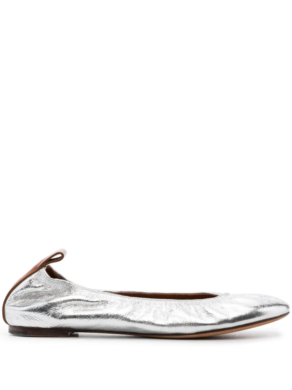 Балетки с эффектом металлик Lanvin, золотой