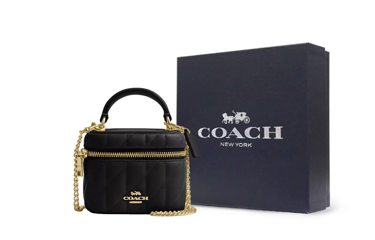 

COACH Сумка через плечо из кожи наппа мини женская черная