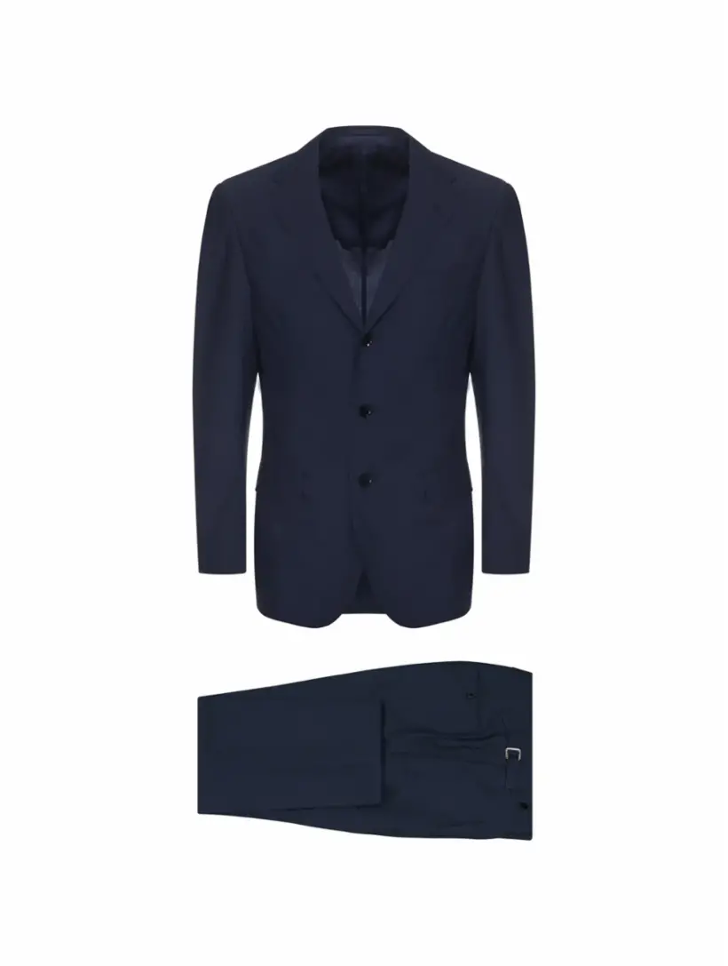 

Однобортный костюм с микроузором Ring Jacket, тёмно-синий