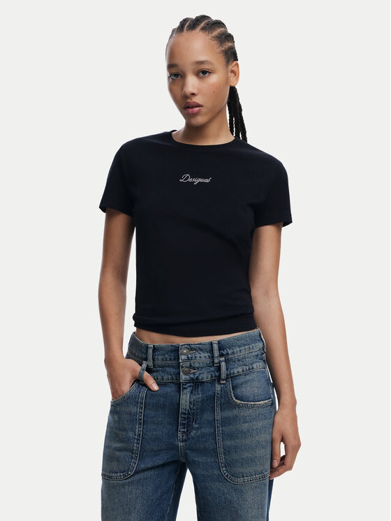 

Футболка обычного кроя 25SWTK15 Desigual, черный