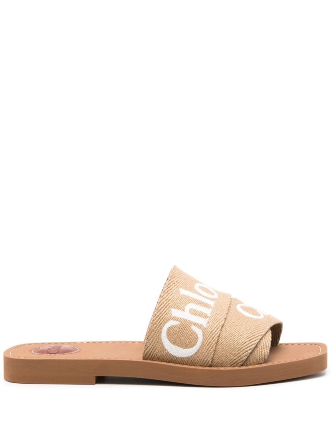

Chloé сандалии Woody с вышивкой, коричневый
