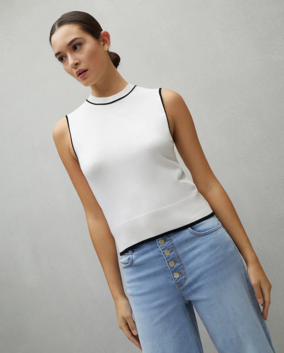 

Базовый женский свитер без рукавов Easy Wear, цвет 120 Crudo
