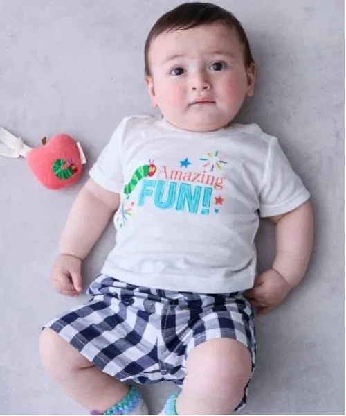 Детский комплект Голодная гусеница ассорти жёлто-зелёный — фото 2
