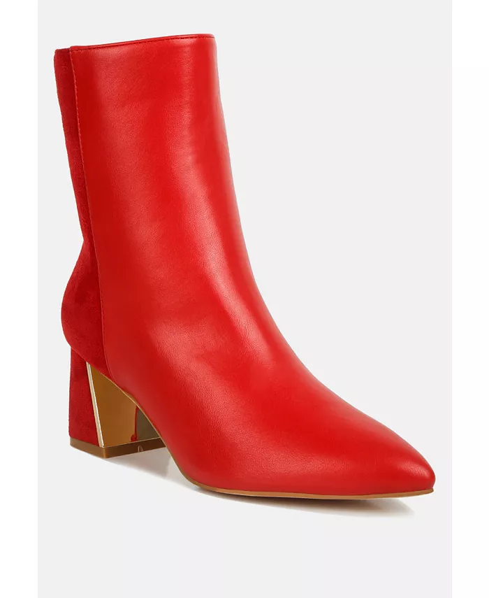 Женские высокие ботинки Desire Suede с задней панелью London Rag, красный — фото 2
