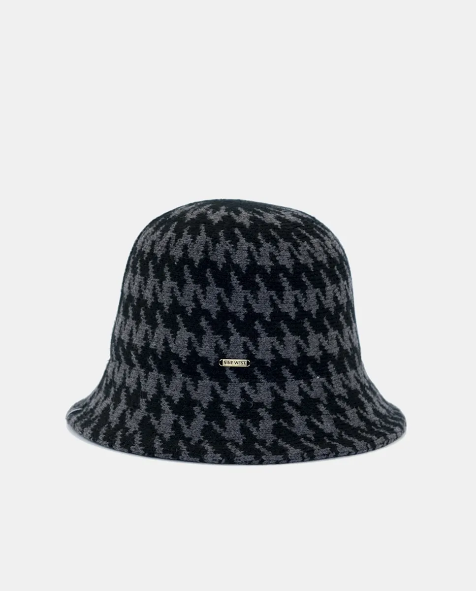 

Клош с узором «гусиная лапка» Nine West, темно-серый