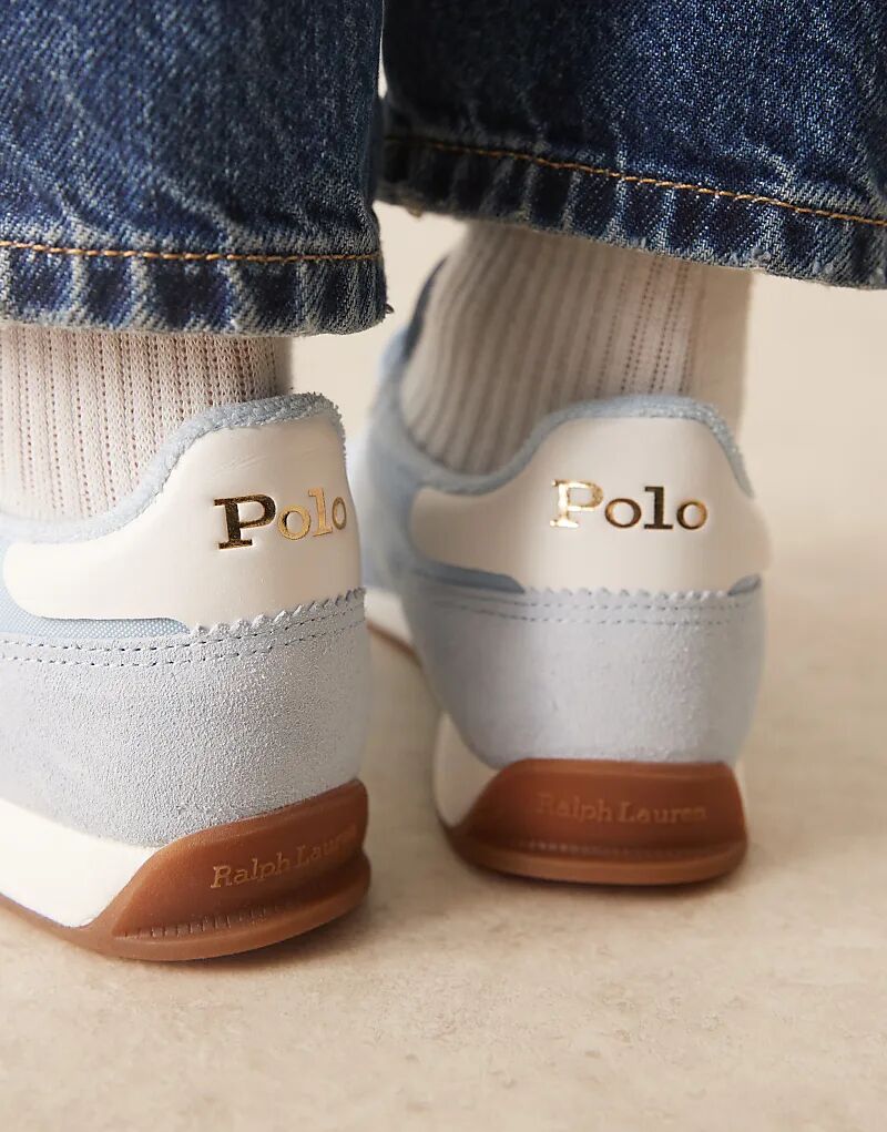 Кроссовки Polo Ralph Lauren Hester светло-голубого цвета — фото 4