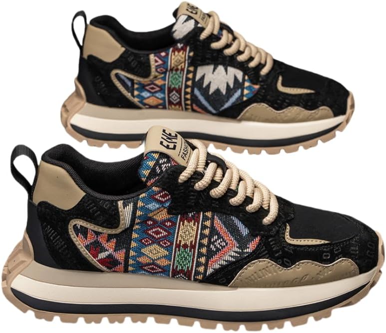 

Мужские модные кроссовки с вышивкой, низкие, на шнуровке, повседневная обувь, подходит для всех сезонов Hoalox, черный