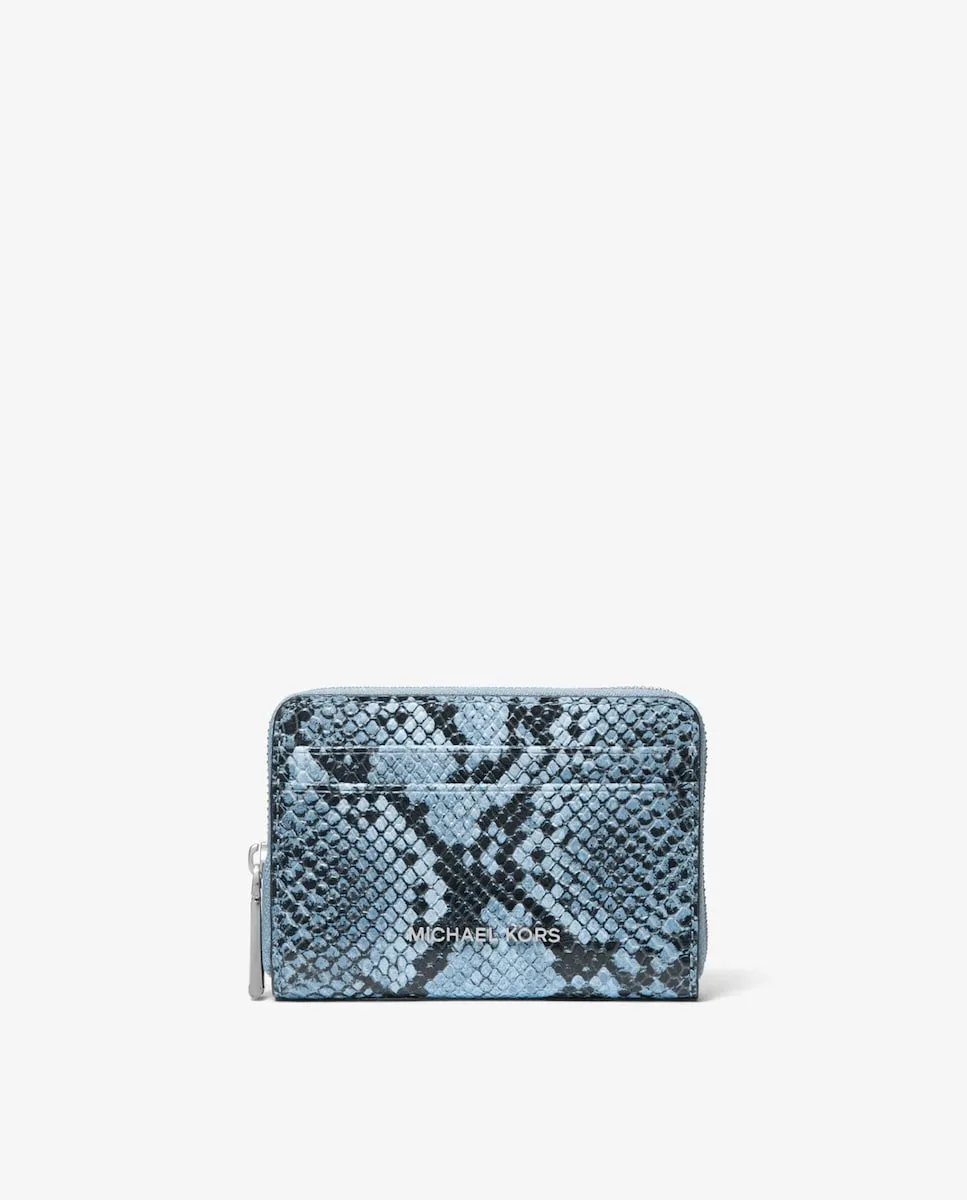

Женский кожаный кошелек с мотивом змеи Michael Michael Kors, голубой