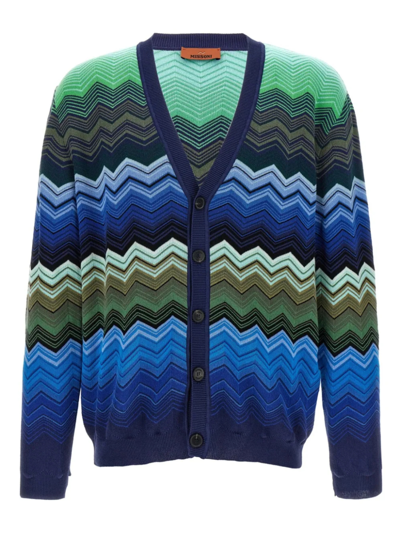 

Кардиган с узором «зигзаг» Missoni, зеленый