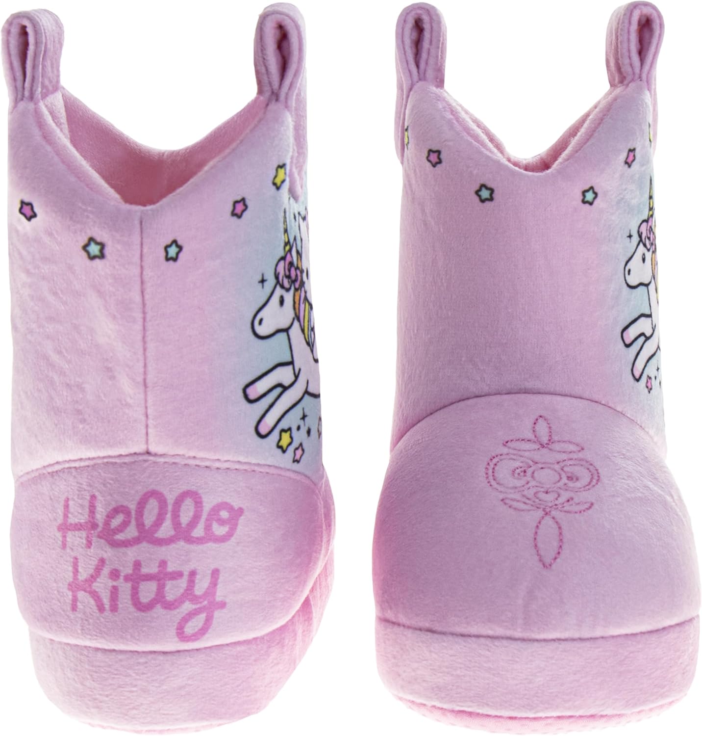 Тапочки Hello Kitty Sanrio Sweethearts Strawberry Shortcake Harry Potter для девочек и мальчиков, с котиком Kitty, домашние мягкие плюшевые тапочки для детей. Размеры: 5-10 для малышей, 11-13 для маленьких детей, 2-5 для старших детей Josmo, роз... — фото 3