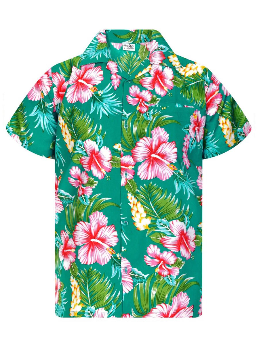 

Рубашка King Kameha Hibiscus New, цвет Petrol