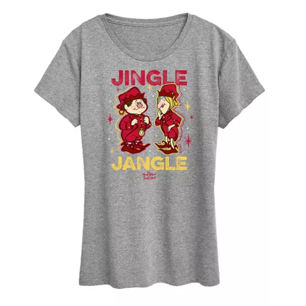 

Женская футболка с принтом "Год без Санты" Jingle Jangle Licensed Character, серый