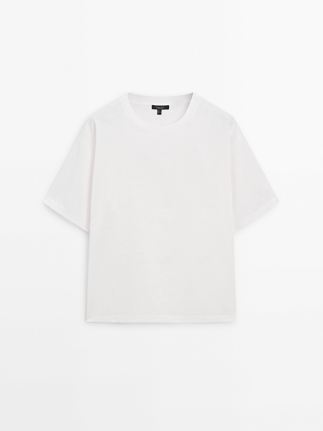 

Футболка оверсайз с короткими рукавами Massimo Dutti, кремовый, Белый, Футболка оверсайз с короткими рукавами Massimo Dutti, кремовый