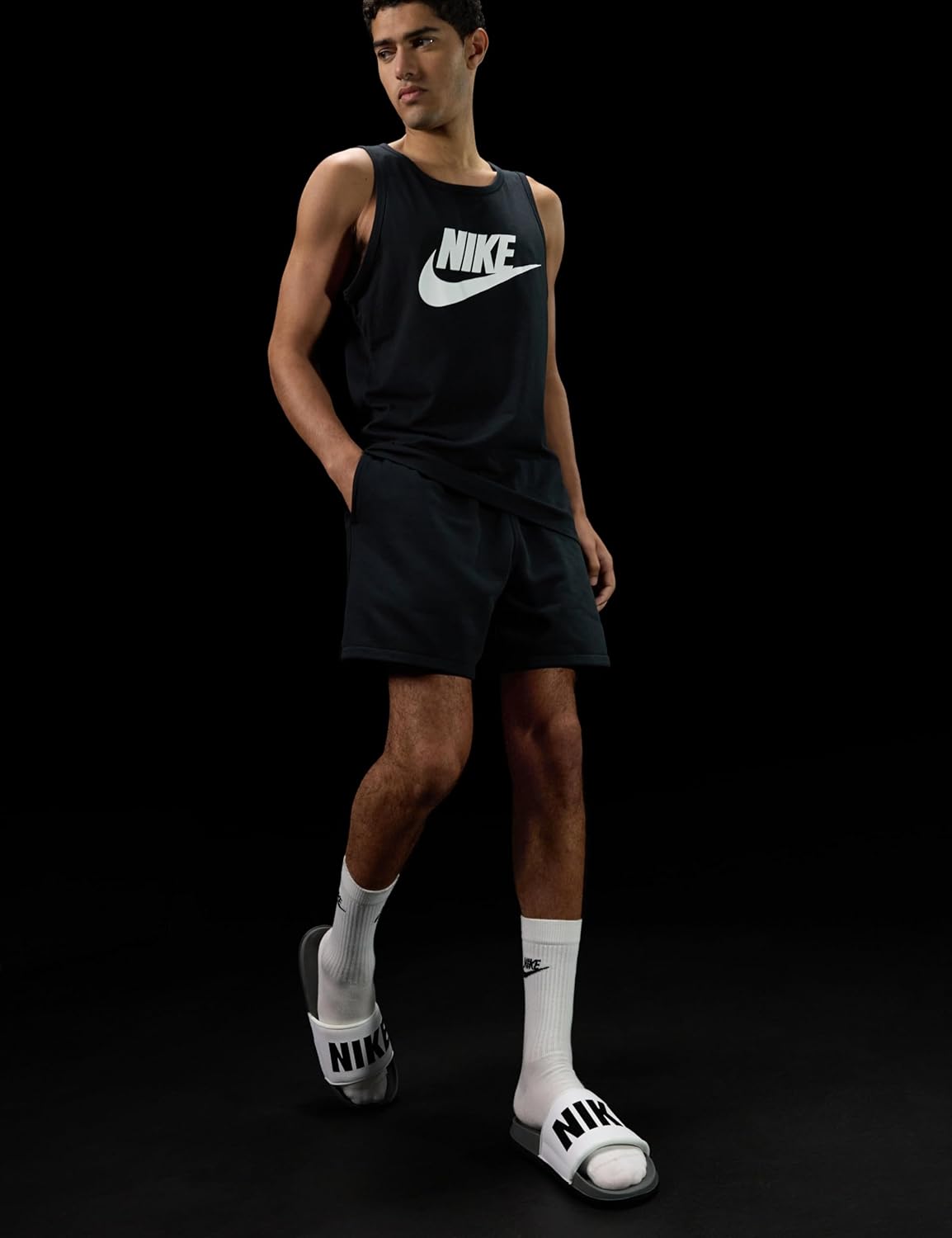 Сланцы Nike Offcourt (черный/белый), темно-серый/черный/белый — фото 2