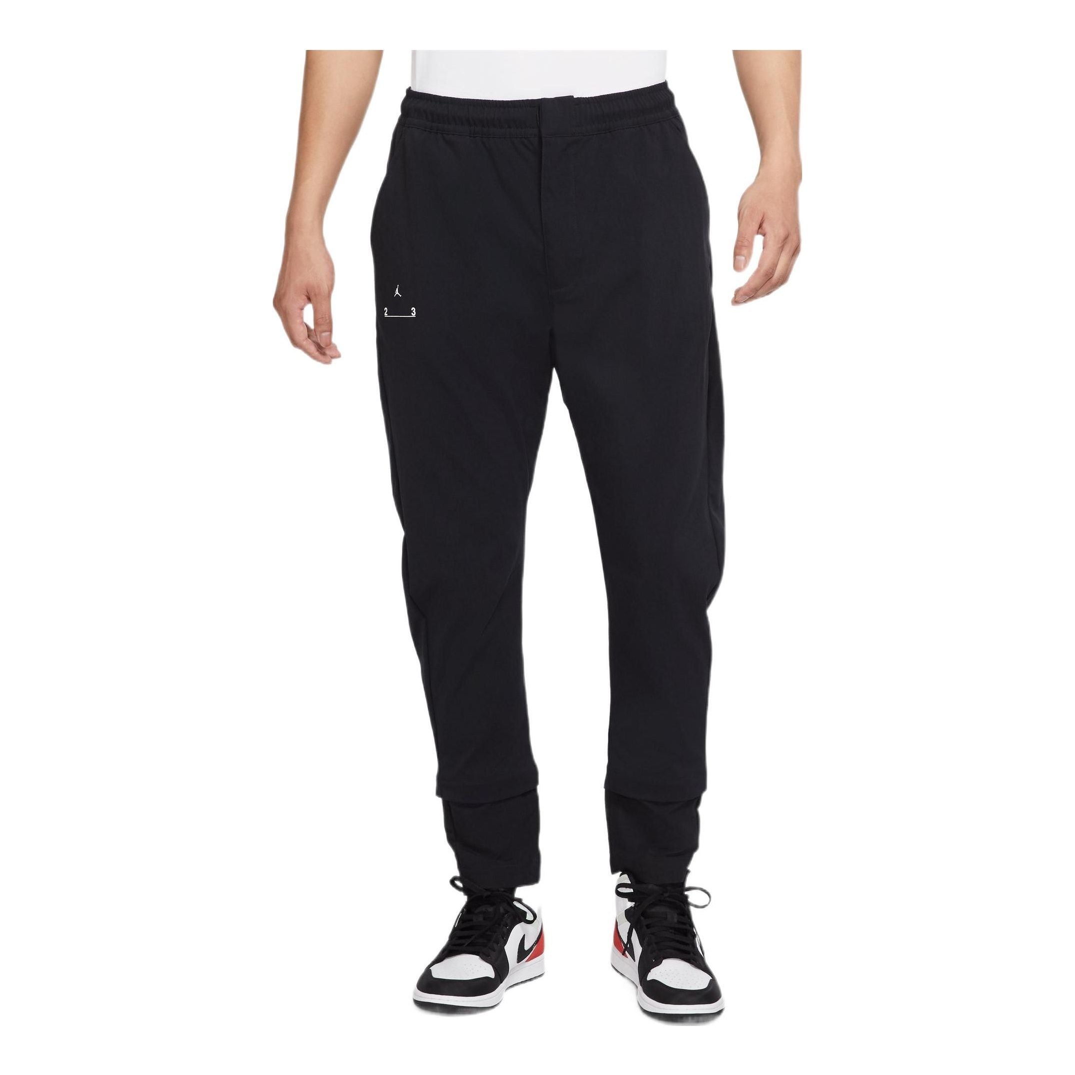 

Повседневные брюки Men's Air Jordan Logo Alphabet Solid Color Drawstring Straight Casual Pants/Trousers Autumn Black DR2739-010, черный