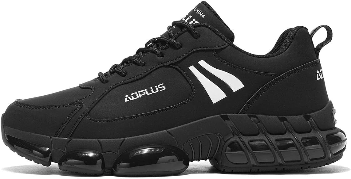 

Мужские спортивные кроссовки для бега - удобные легкие кеды для занятий спортом, прогулок и повседневной носки (разные цвета) Aoplus, черный