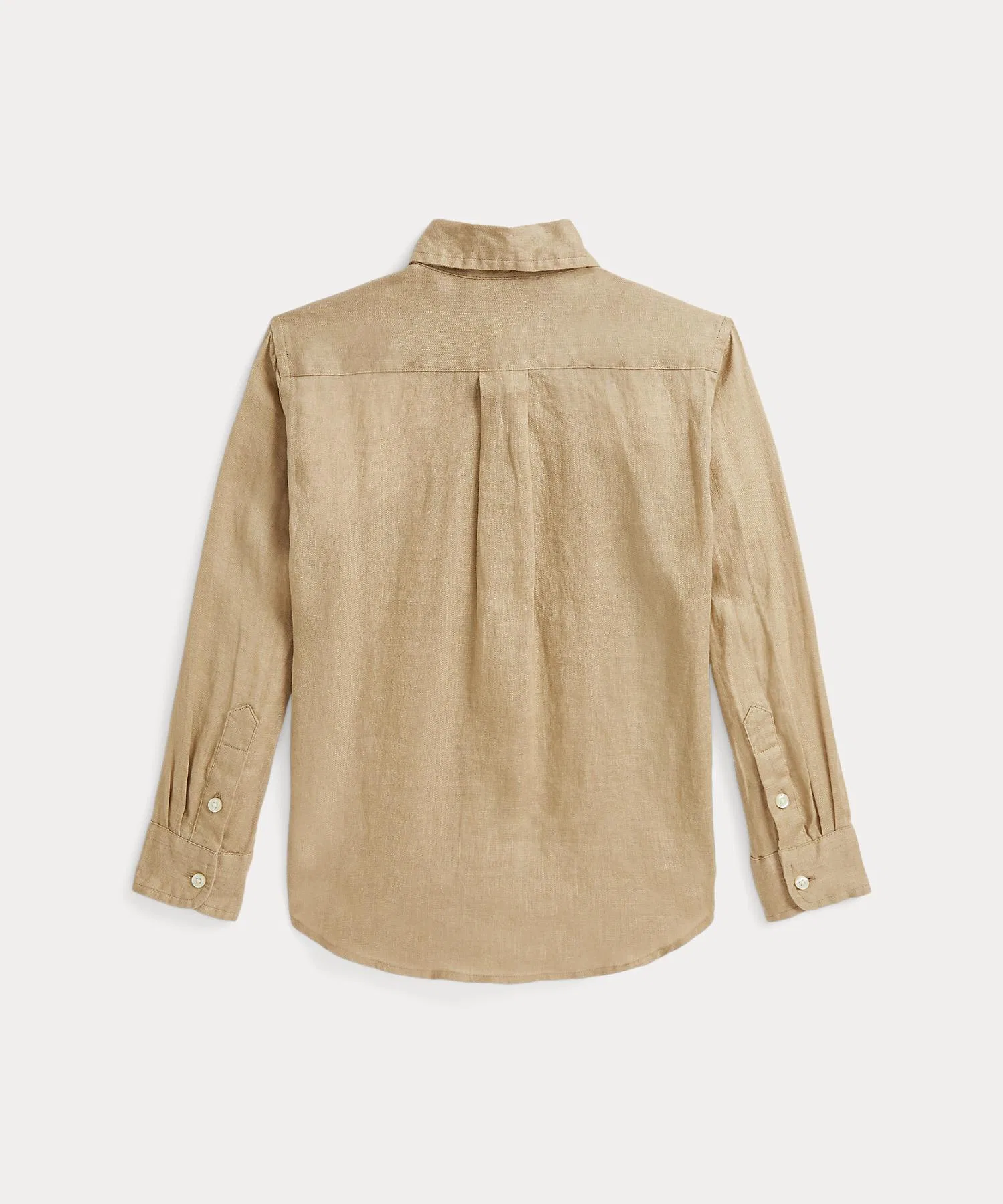 Детская рубашка POLO RALPH LAUREN CHILDRENSWEAR из льна с длинным рукавом — фото 2