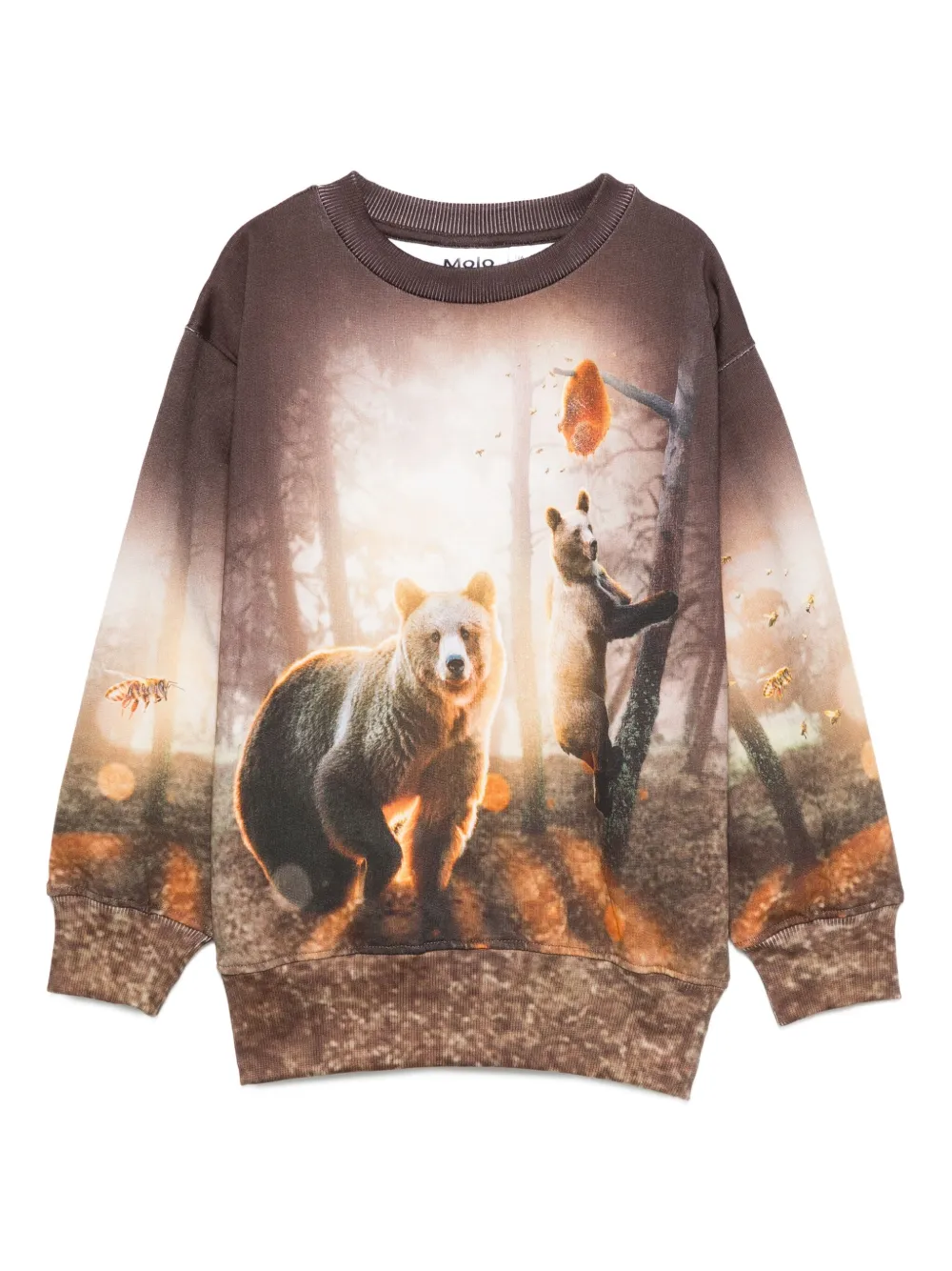 

Толстовка с длинными рукавами и принтом медведя Molo, коричневый