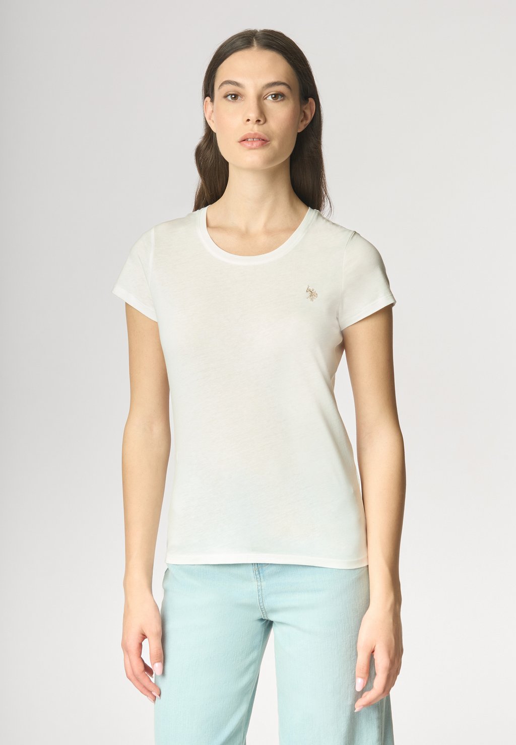 

Базовая футболка GIROCOLLO A MANICHE CORTE U.S. Polo Assn., белый