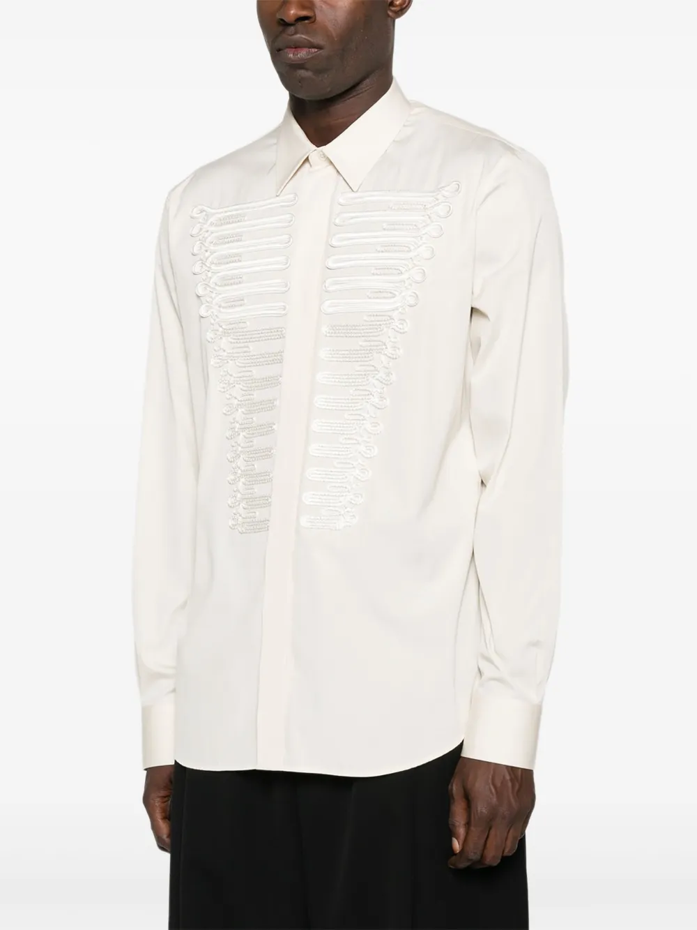 

Вышитая рубашка Alexander McQueen, белый