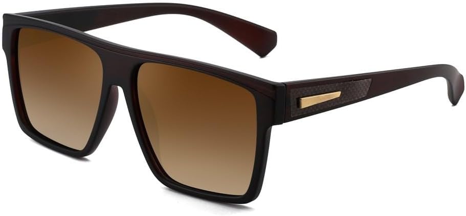 

Ретро большие квадратные поляризованные солнцезащитные очки для женщин и мужчин, для вождения, большие солнцезащитные очки для женщин и мужчин, черные WNCKSQ, Brown Brown