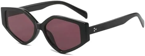 

Солнцезащитные очки Polygon для женщин, модные очки с градиентными линзами, винтажные солнцезащитные очки для мужчин с заклепками MTZJH, Black Red Purple