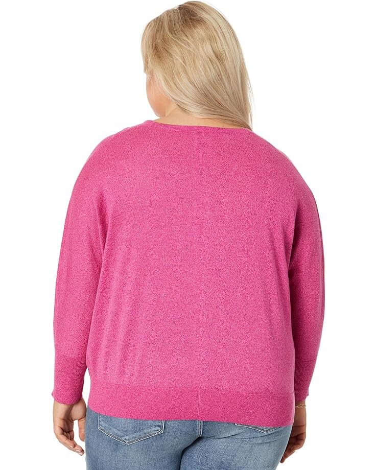 

Свитер NIC+ZOE Plus Size Soft Sleeve Twist Sweater Tee, цвет Shocking Pink