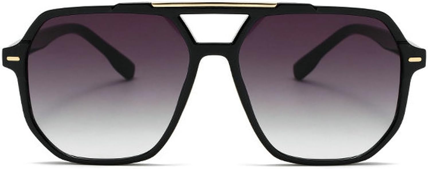 

Винтажные солнцезащитные очки-пилот большого размера от Helena для женщин и мужчин, в стиле ретро 70-х годов, квадратные, с двойной дужкой, защита от УФ-излучения UV400, C6